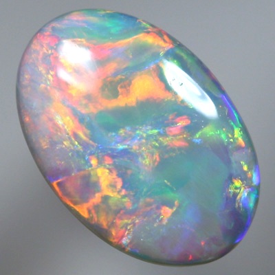 SOLID SEMI BLACK OPAL Very pretty, rolling flashes of full on colour